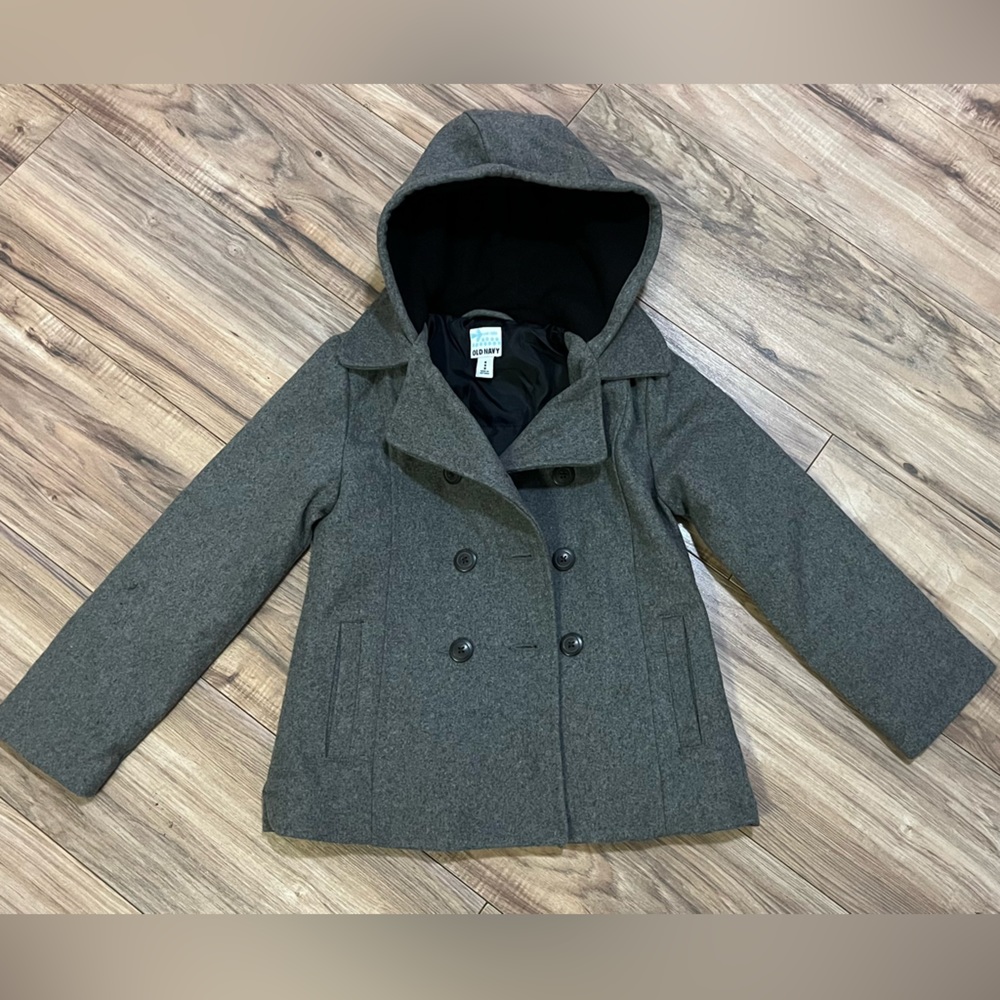 Girls Hooded Pea Coat